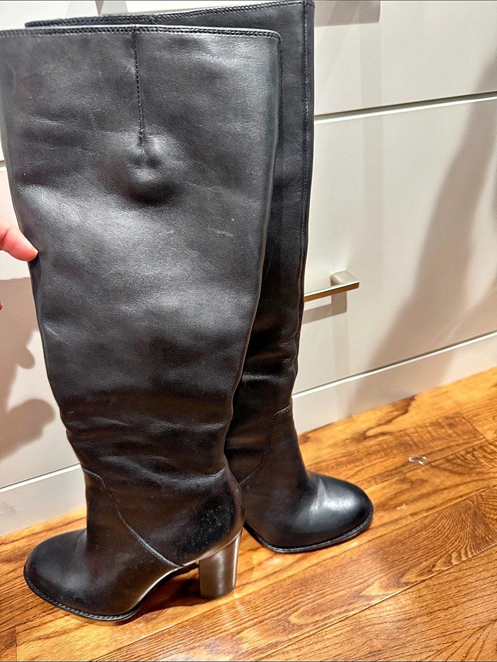 Sam Edelman Black Heeled Tall Boots